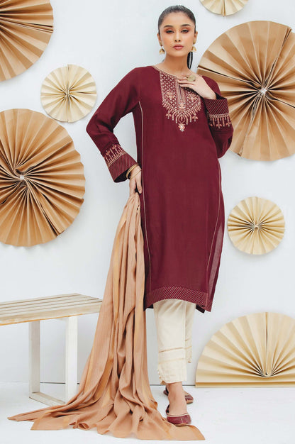 Stitched 2 Piece Embroidered Dobby Suit