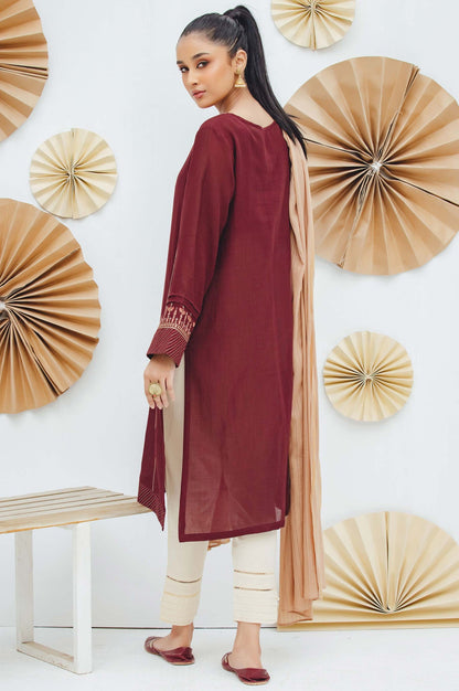 Stitched 2 Piece Embroidered Dobby Suit