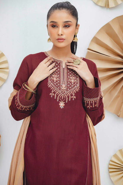 Stitched 2 Piece Embroidered Dobby Suit