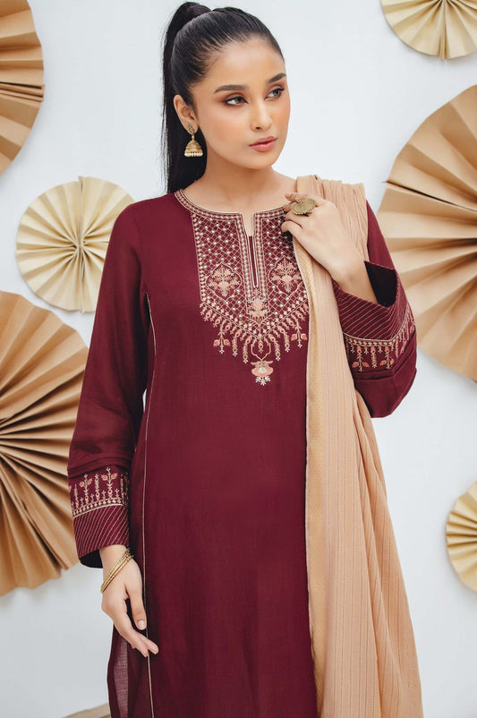 Stitched 2 Piece Embroidered Dobby Suit