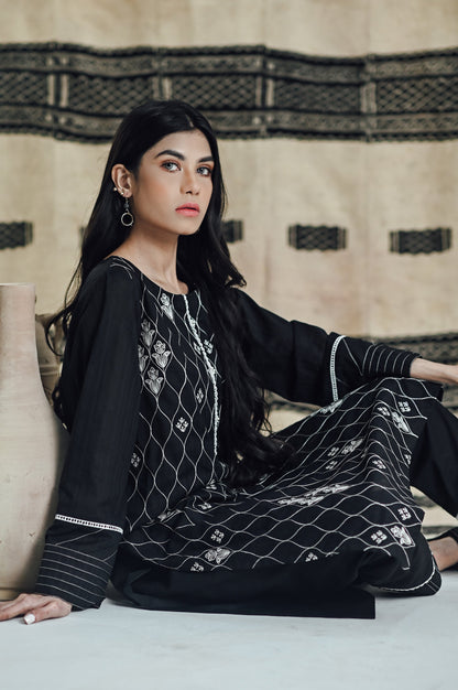 Stitched 2 Piece Embroidered Doria Suit