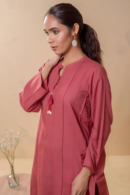 Stitched 2 Piece Embellished Khaddar Suit