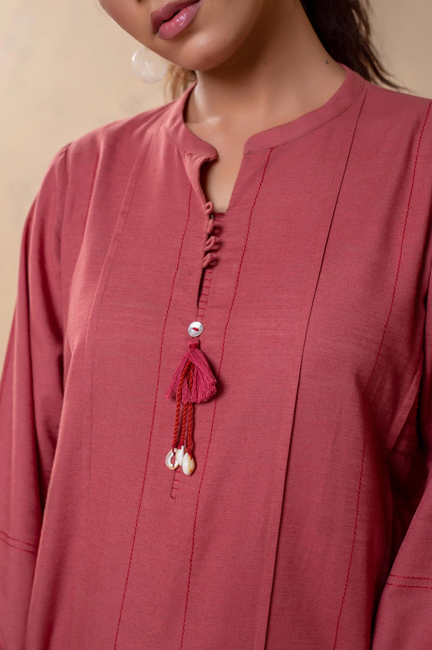 Stitched 2 Piece Embellished Khaddar Suit