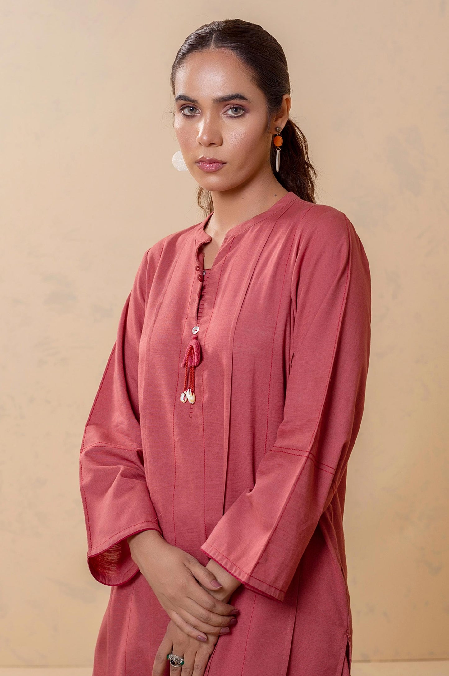 Stitched 2 Piece Embellished Khaddar Suit