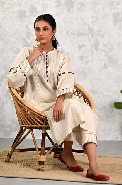 Stitched 2 Piece Embellished Khaddar Suit