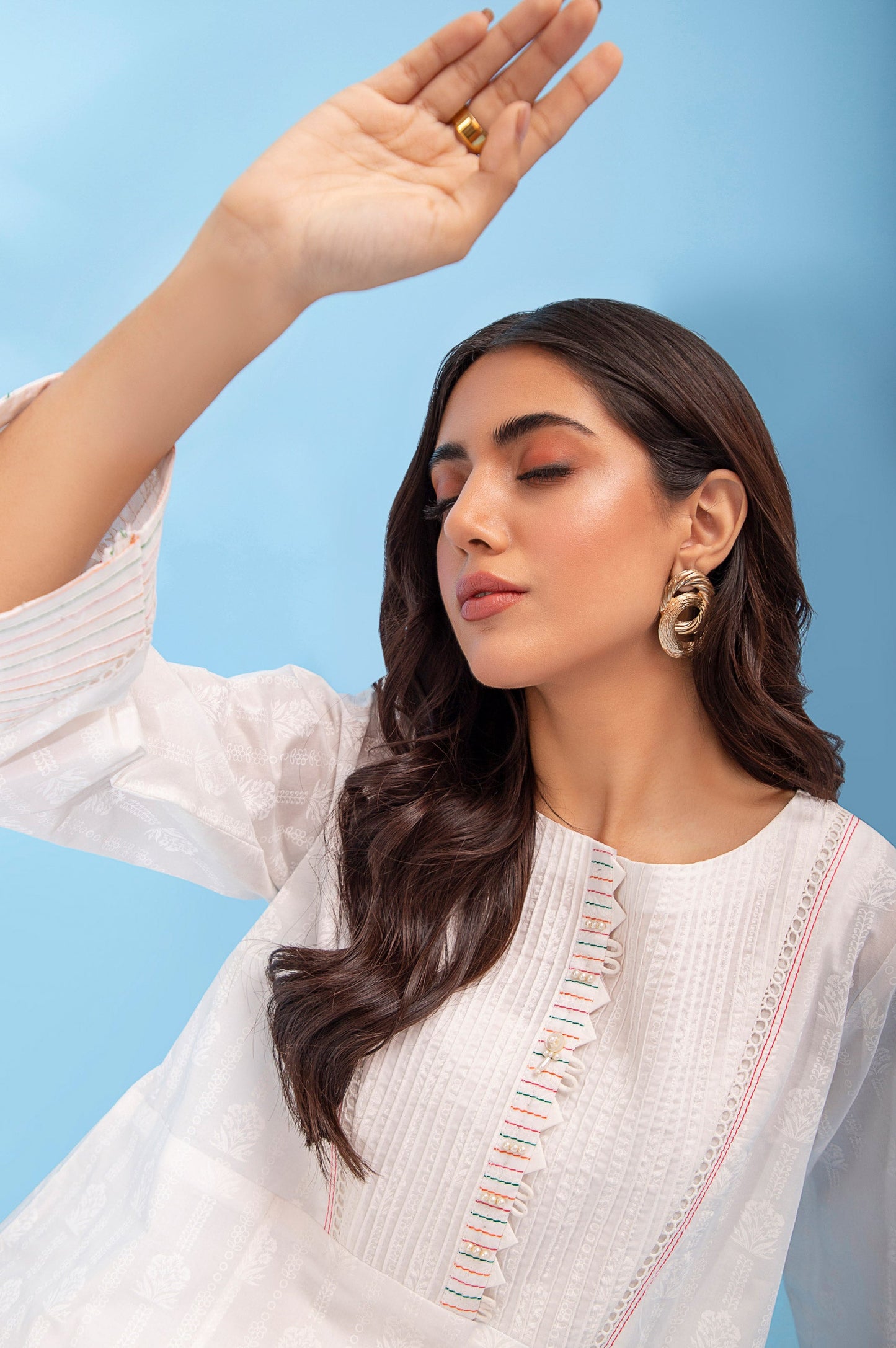 Stitched 2 Piece White Paste Stylized Suit