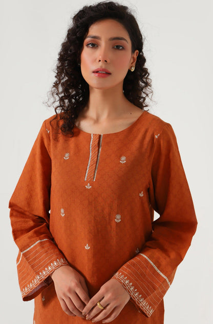 Stitched 2 Piece Embroidered Dobby Suit