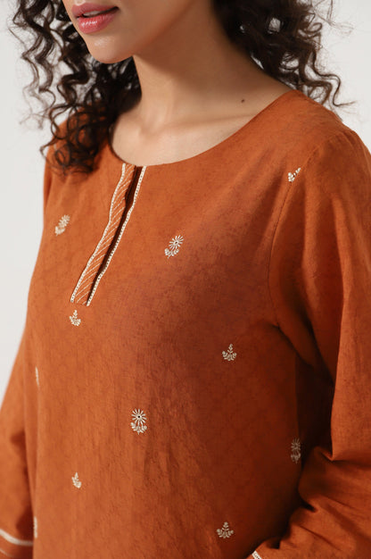 Stitched 2 Piece Embroidered Dobby Suit