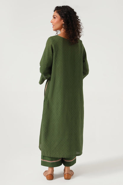 Stitched 2 Piece Embroidered Dobby Suit