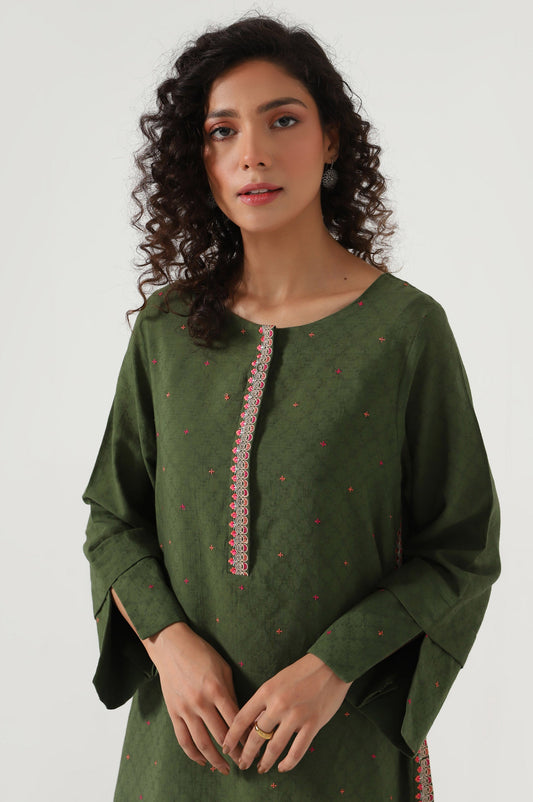 Stitched 2 Piece Embroidered Dobby Suit