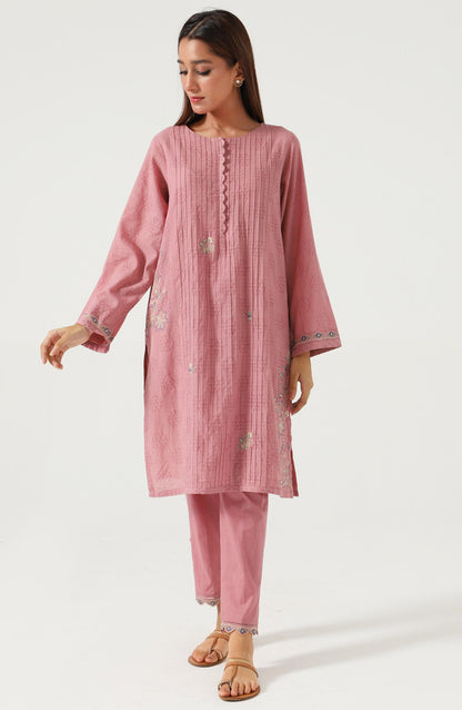 Stitched 2 Piece Embroidered Dobby Suit