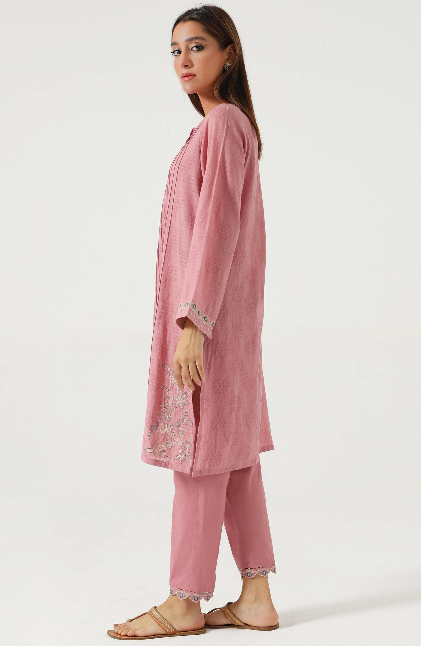 Stitched 2 Piece Embroidered Dobby Suit