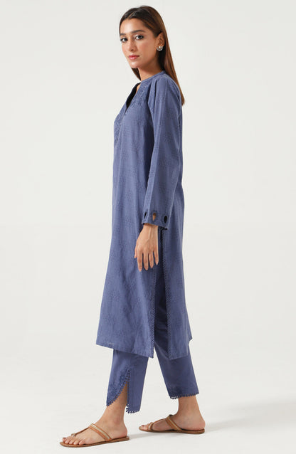 Stitched 2 Piece Embroidered Dobby Suit