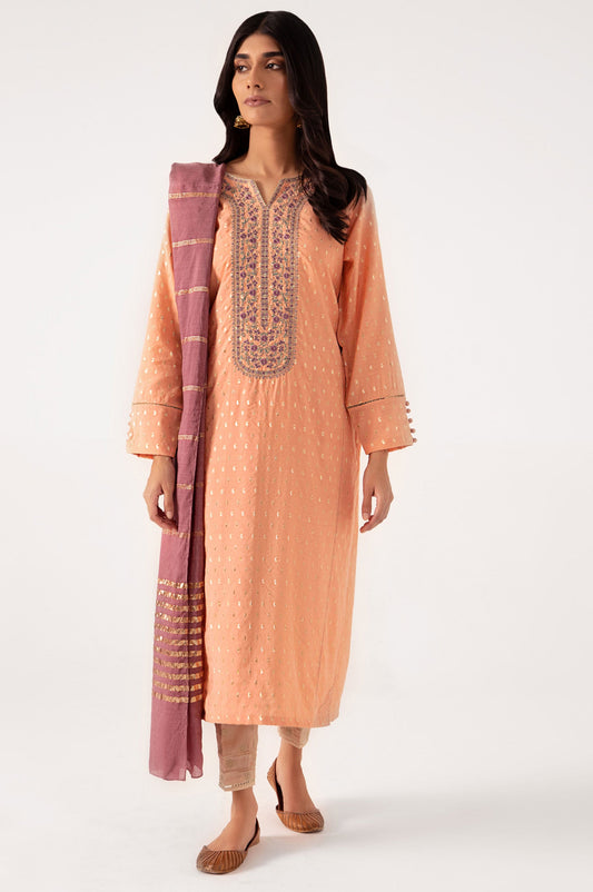 Stitched 2 Piece Embroidered Lorex Jacquard Suit