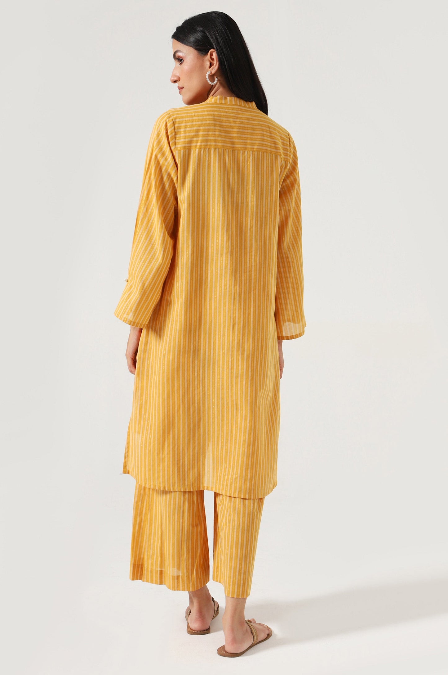 Stitched 2 Piece Embroidered Yarn Dyed Suit