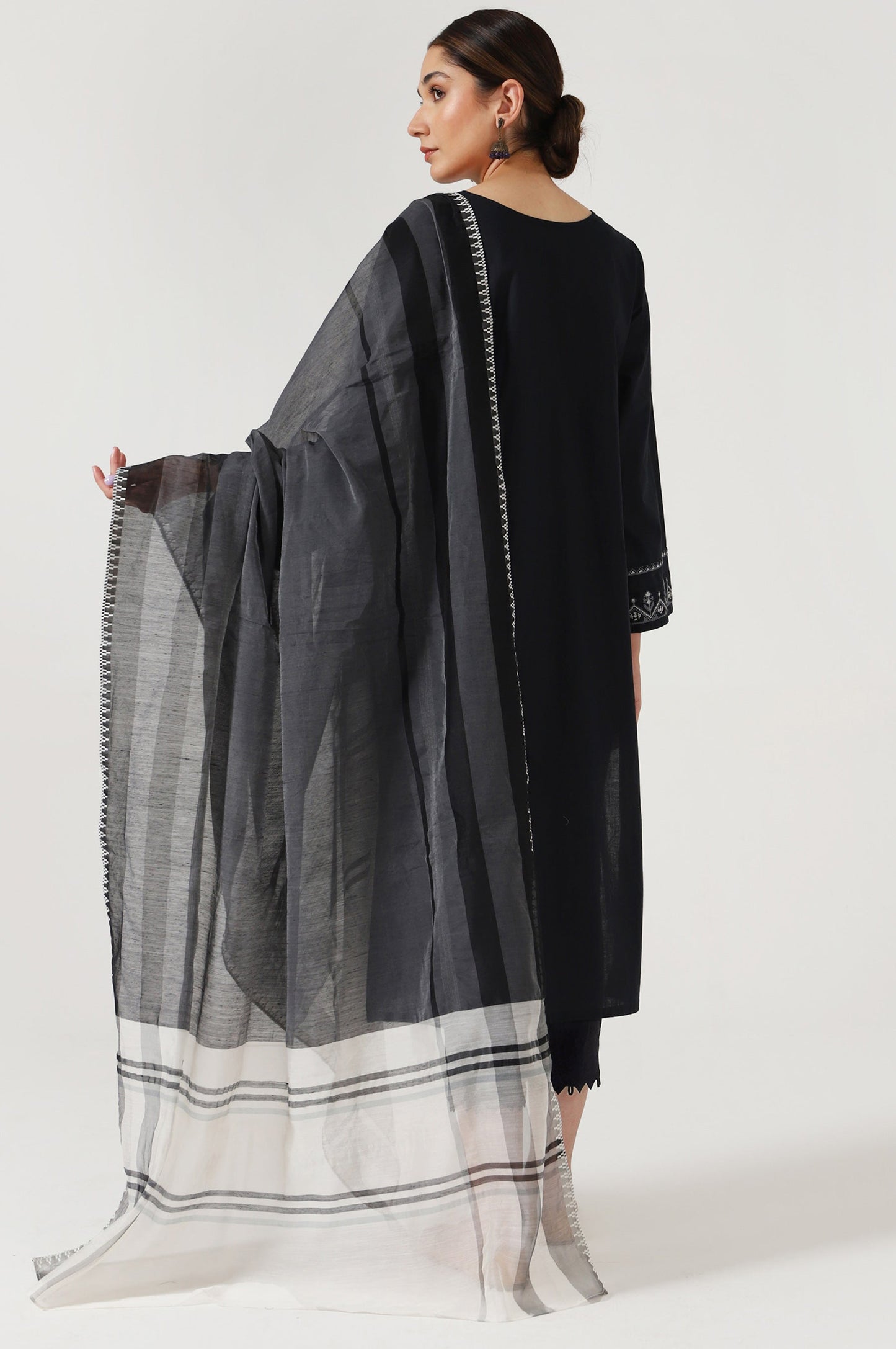 Stitched 2 Piece Embroidered Cambric Suit