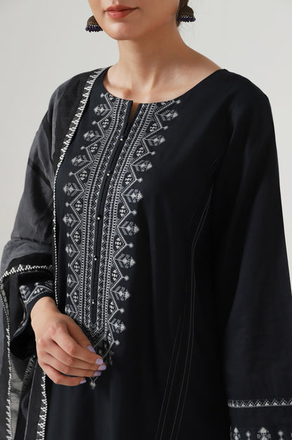 Stitched 2 Piece Embroidered Cambric Suit