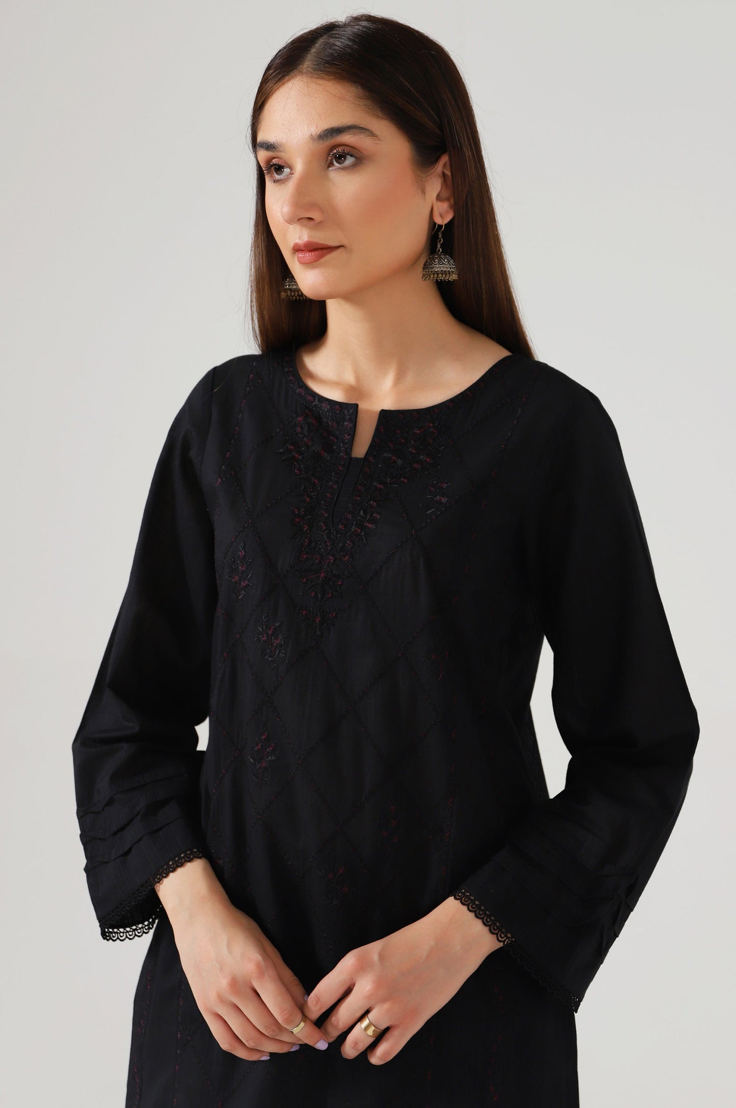 Stitched 2 Piece Embroidered Doria Suit