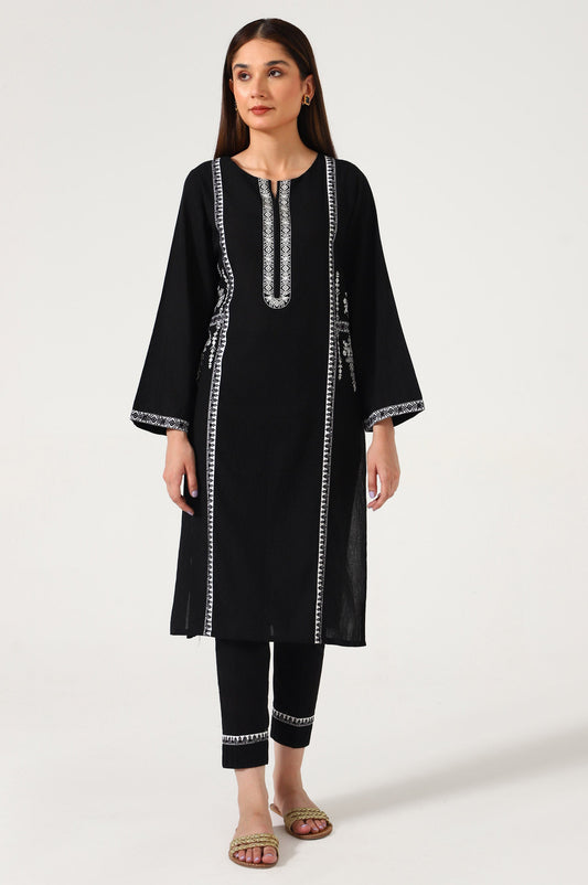 Stitched 2 Piece Embroidered Dobby Suit