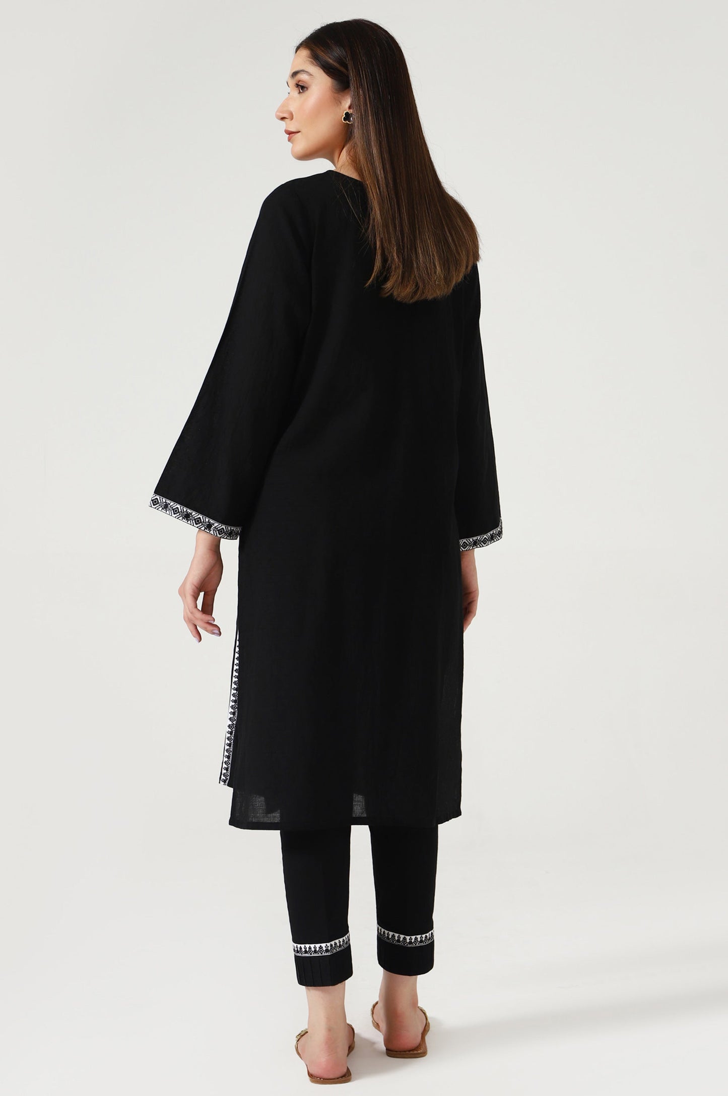 Stitched 2 Piece Embroidered Dobby Suit