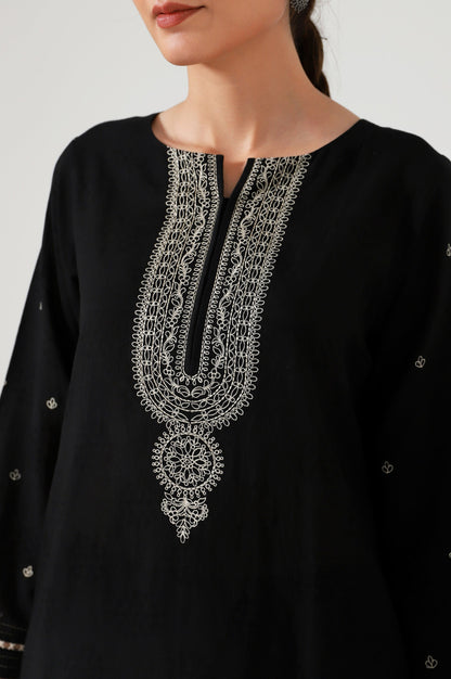 Stitched 2 Piece Embroidered Dobby Suit