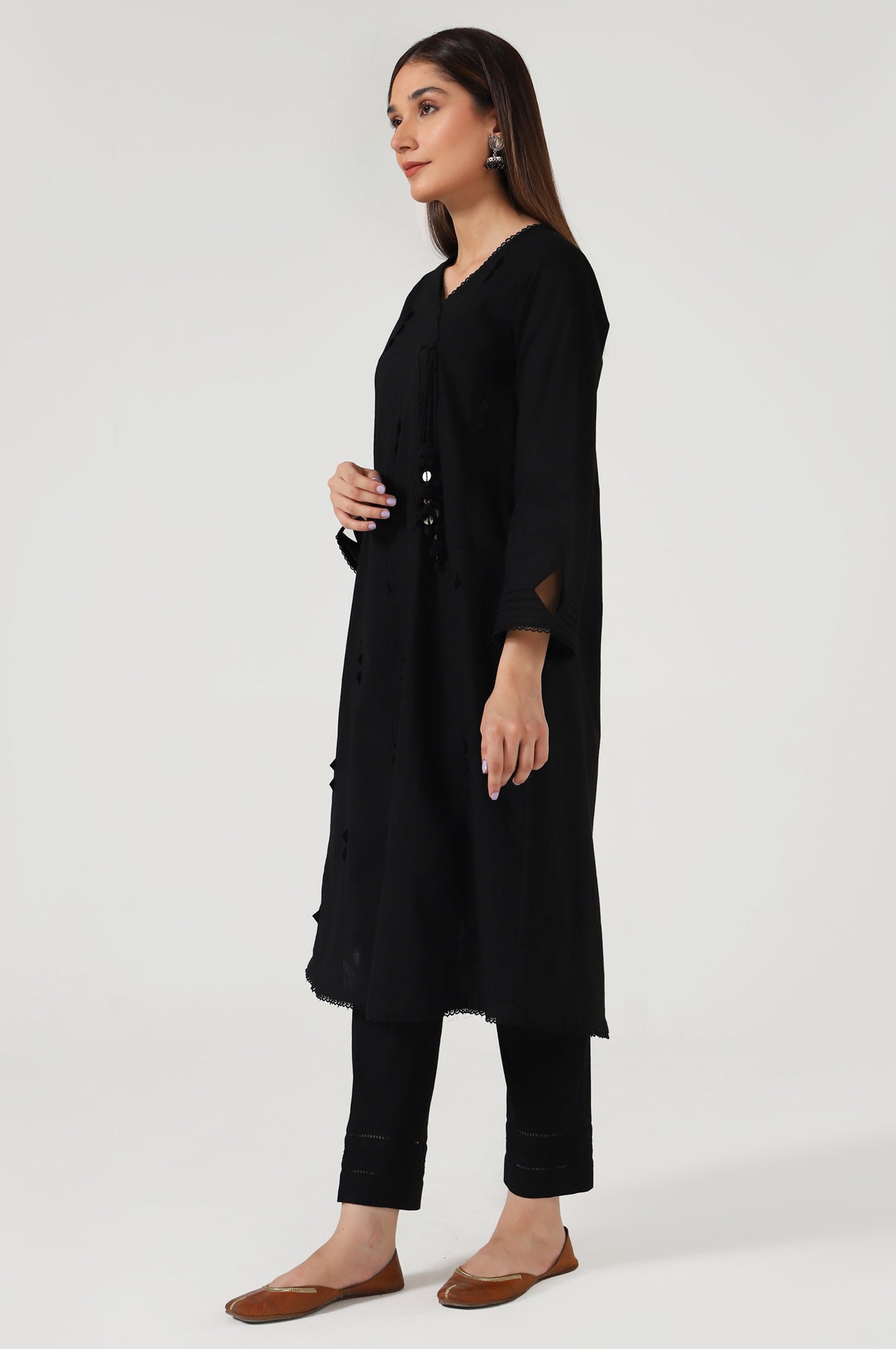 Stitched 2 Piece Stylized Cambric Suit