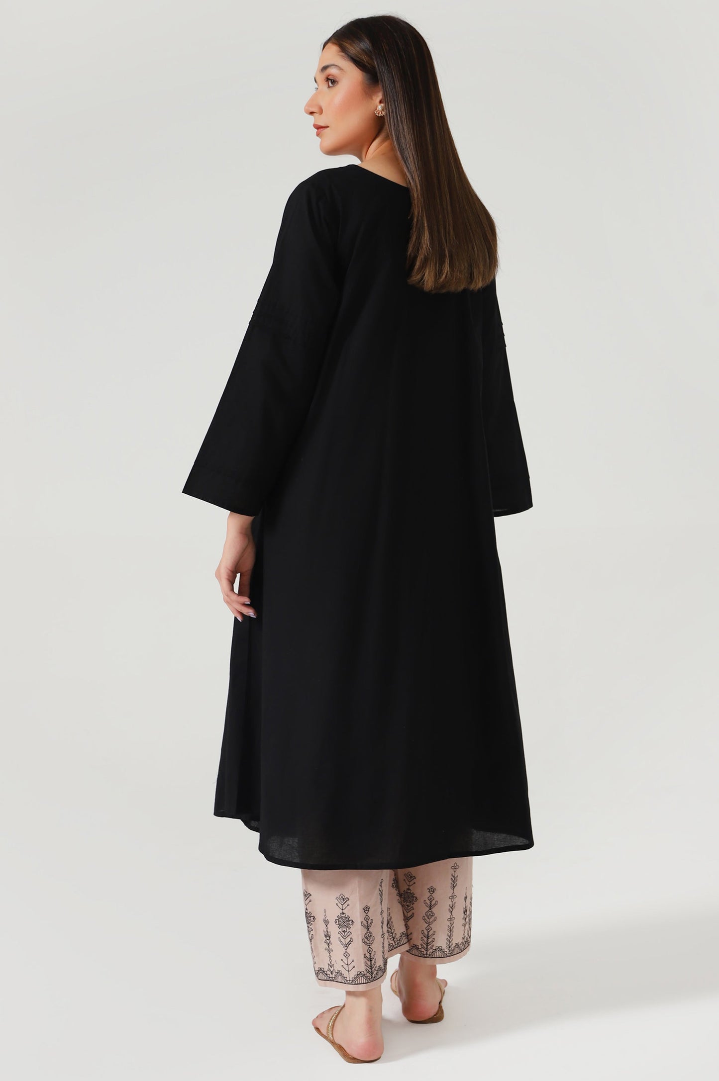 Stitched 2 Piece Embroidered Cambric Suit