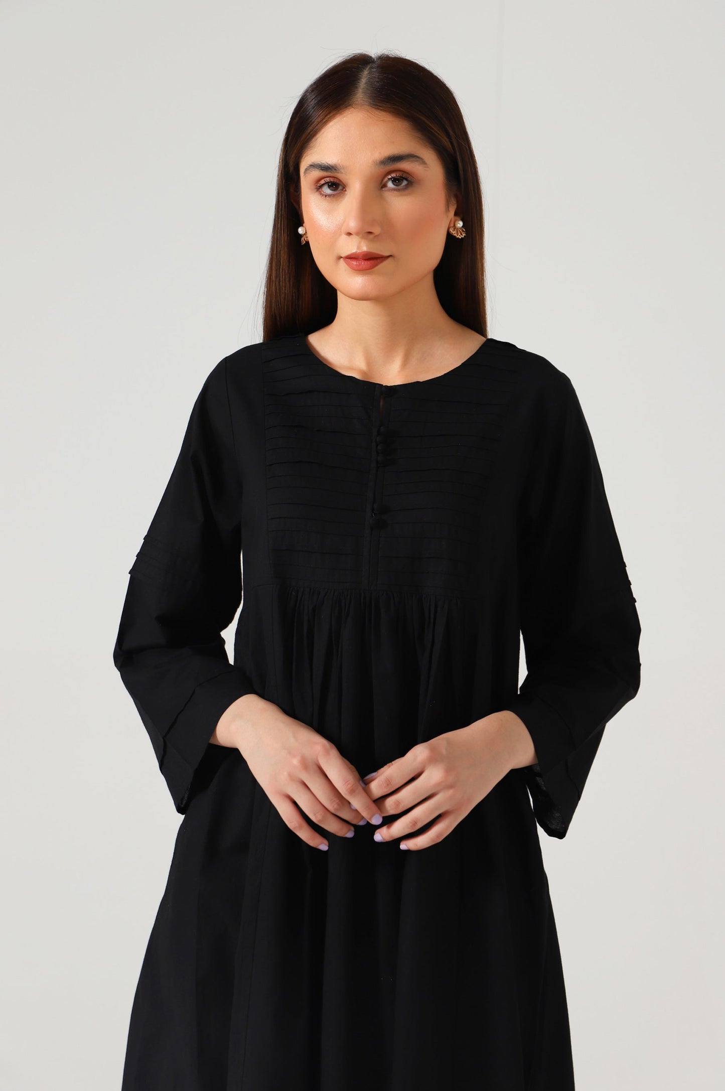 Stitched 2 Piece Embroidered Cambric Suit