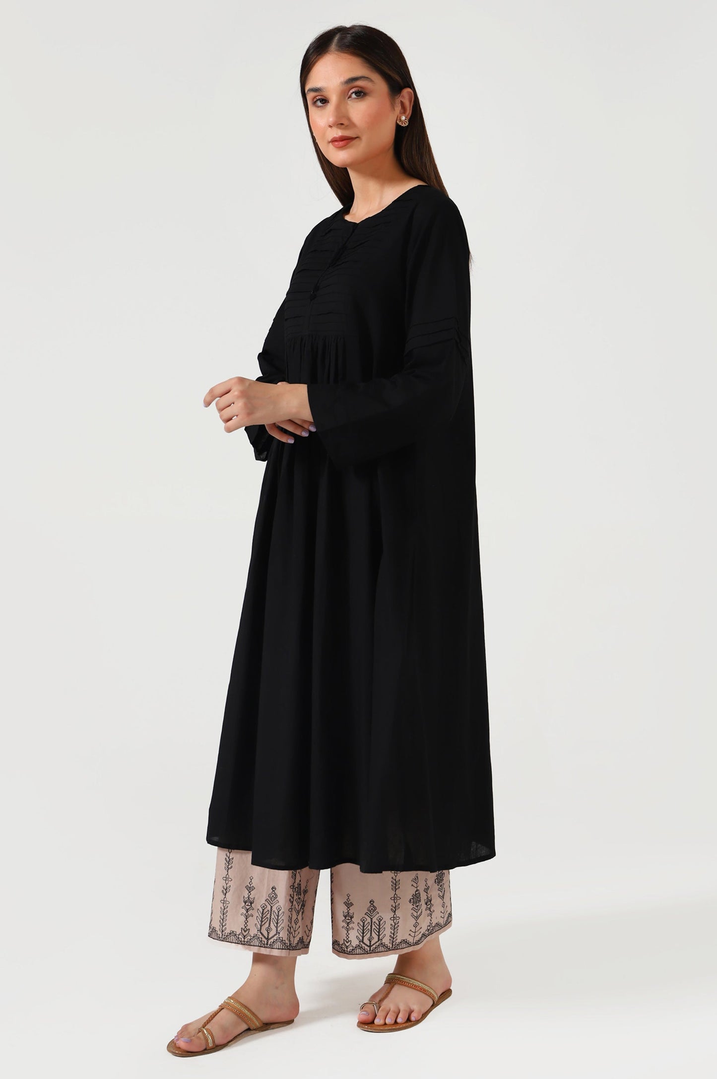 Stitched 2 Piece Embroidered Cambric Suit