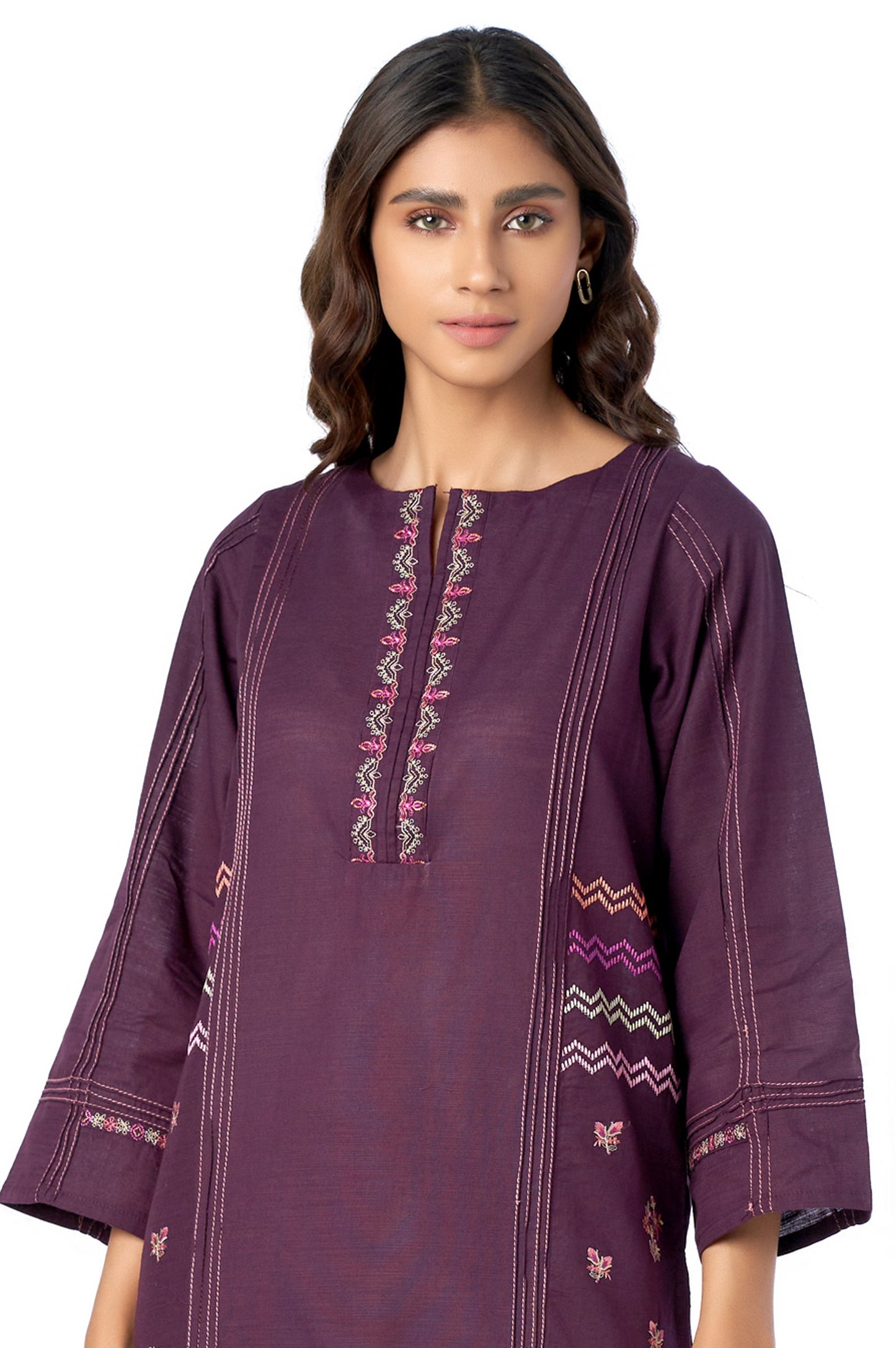 Stitched 2 Piece Embroidered Khaddar Suit