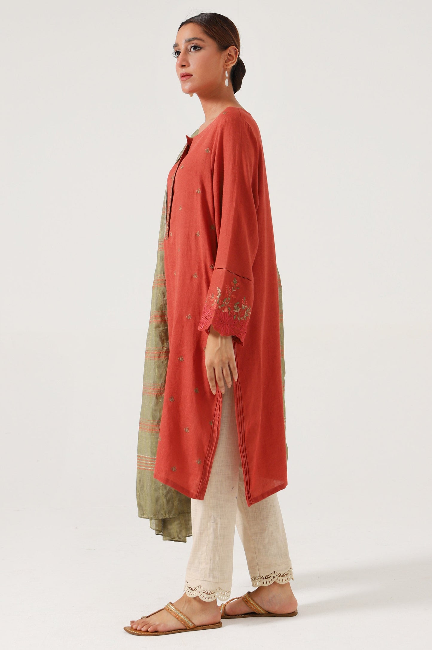 Stitched 2 Piece Satin Jacquard suit