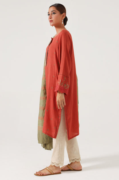 Stitched 2 Piece Satin Jacquard suit