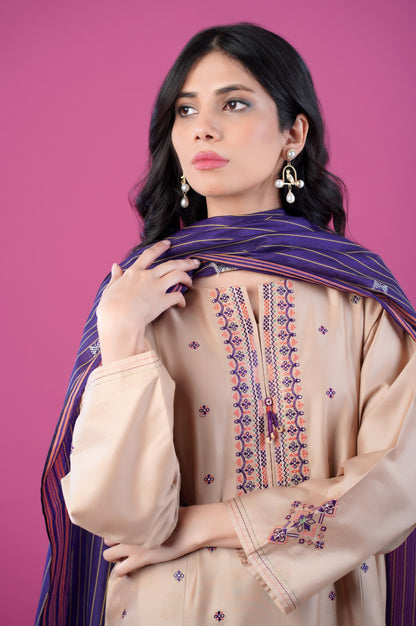 Stitched 2 Piece Satin Jacquard Suit