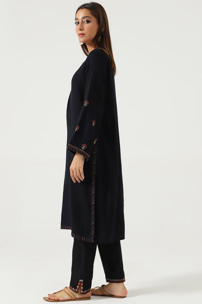 Stitched 2 Piece Satin Jacquard Suit