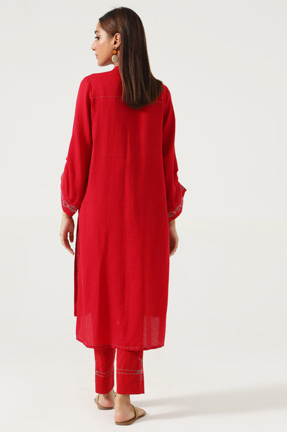 Stitched 2 Piece Satin Jacquard Suit