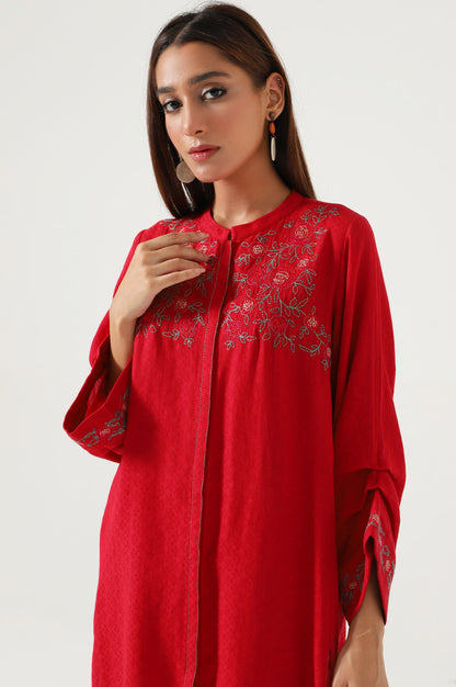 Stitched 2 Piece Satin Jacquard Suit