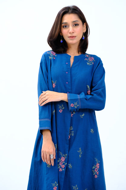 Stitched 2 Piece Embroidered Khaddar Suit