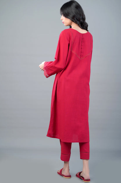 Stitched 2 Piece Stylized Khaddar Suit