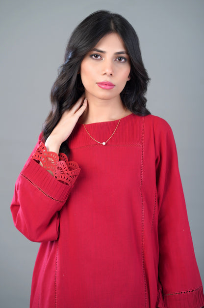 Stitched 2 Piece Stylized Khaddar Suit