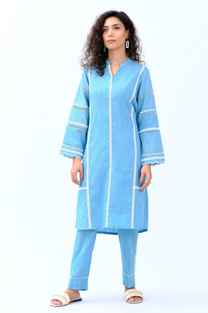 Stitched 2 Piece Embroidered Khaddar Suit