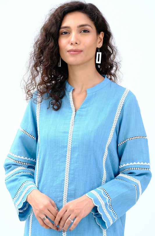 Stitched 2 Piece Embroidered Khaddar Suit