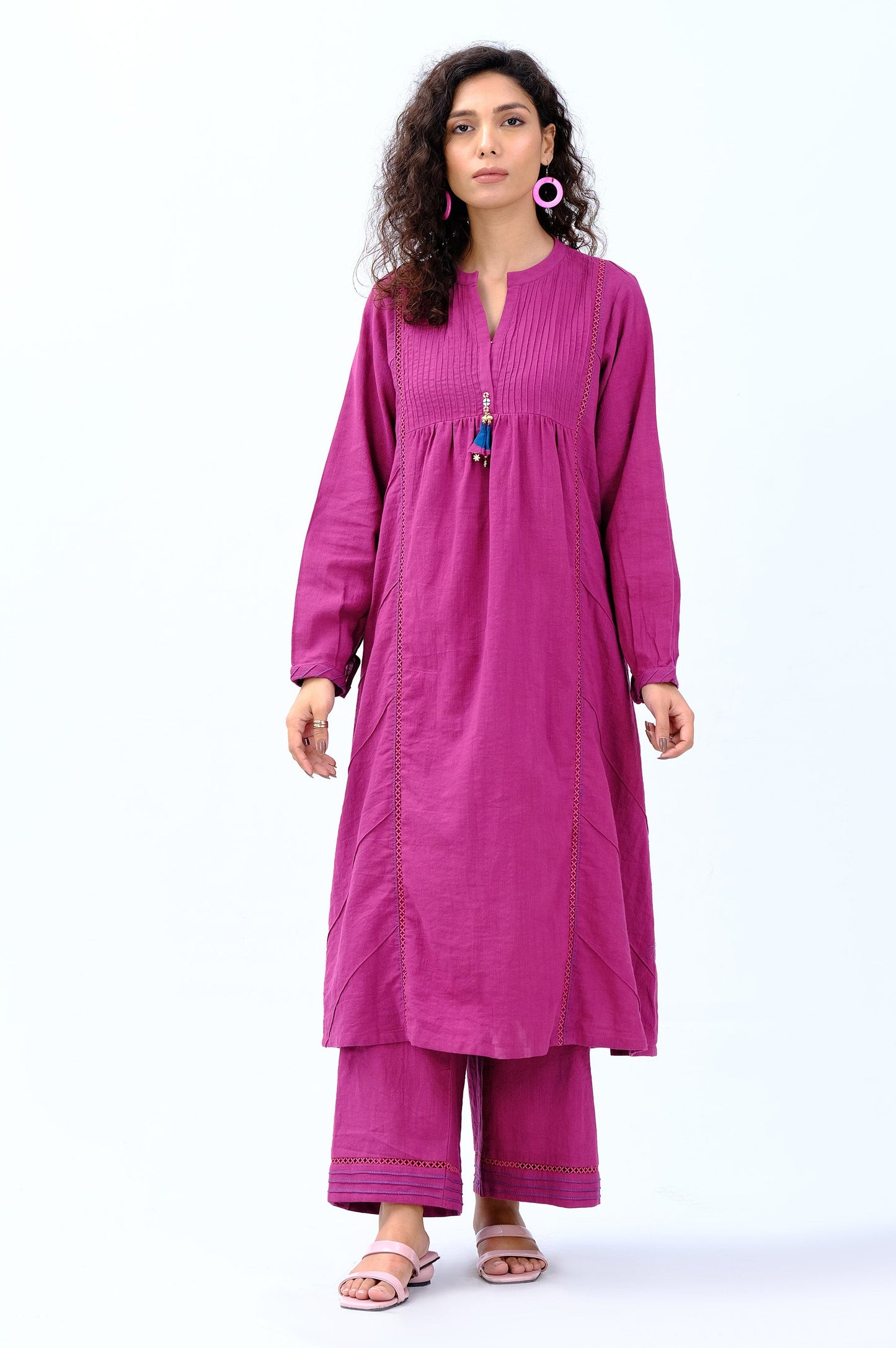 Stitched 2 Piece Stylized Khaddar Suit