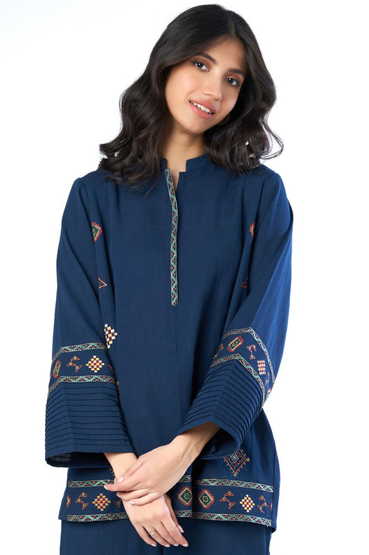 Stitched 2 Piece Embroidered Cottel Co-ord Set