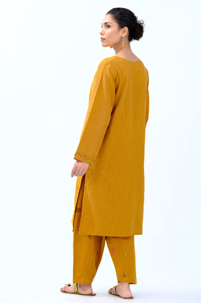 Stitched 2 Piece Embroidered Khaddar Suit