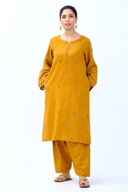 Stitched 2 Piece Embroidered Khaddar Suit