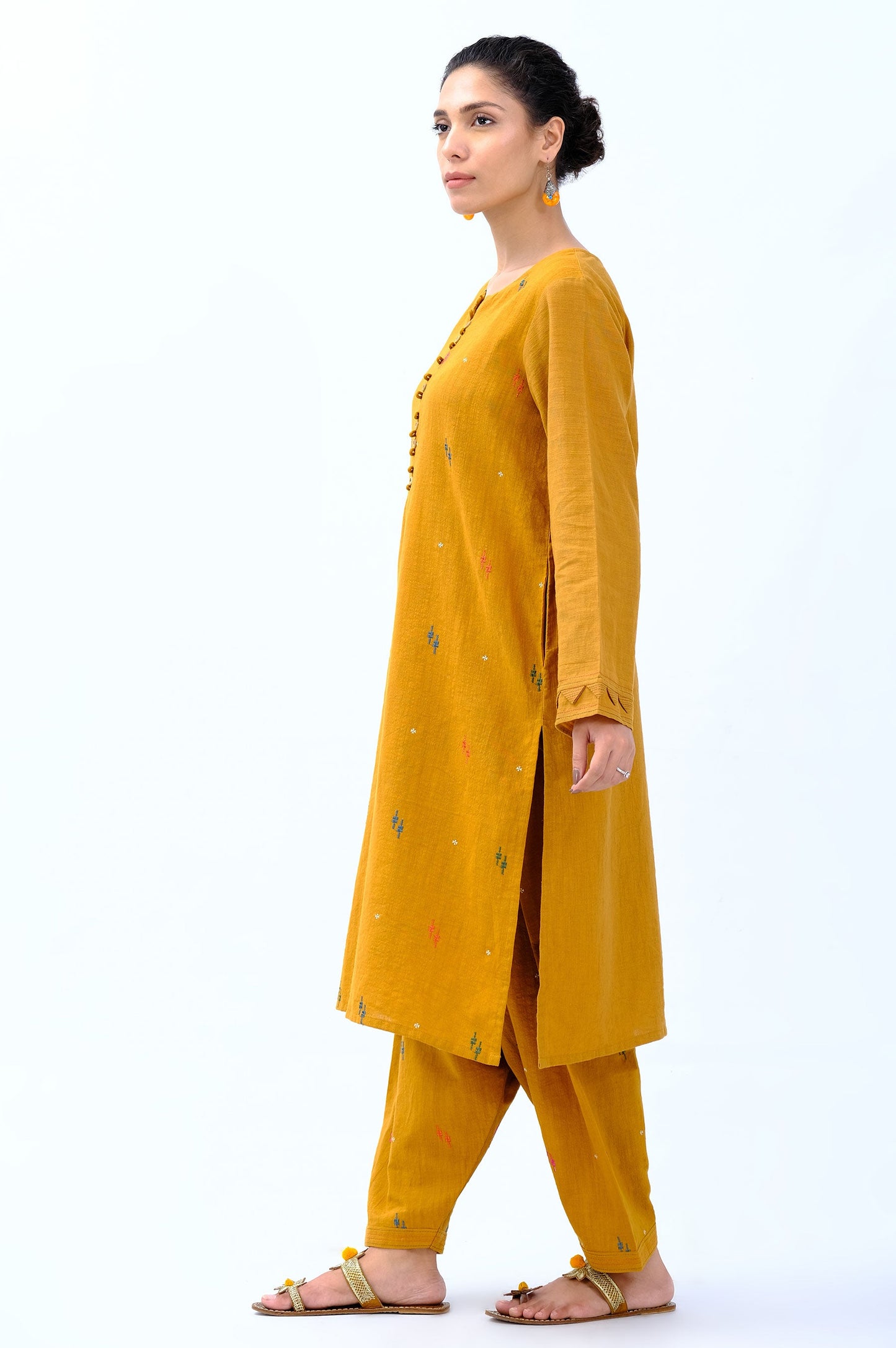 Stitched 2 Piece Embroidered Khaddar Suit