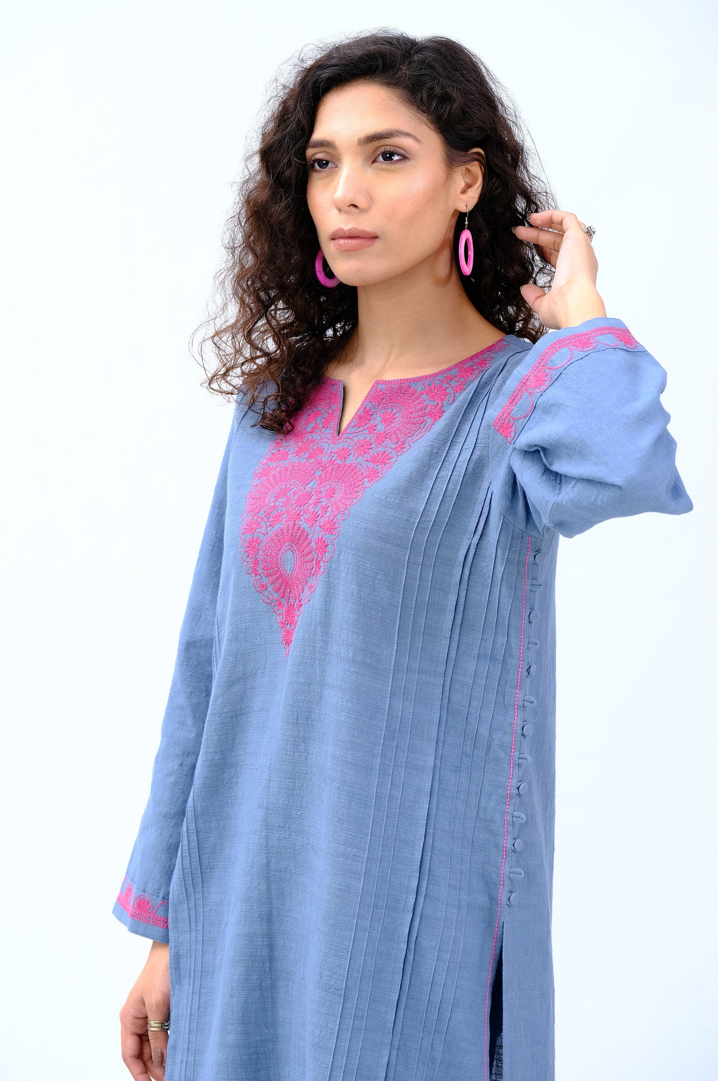 Stitched 2 Piece Embroidered Khaddar Suit