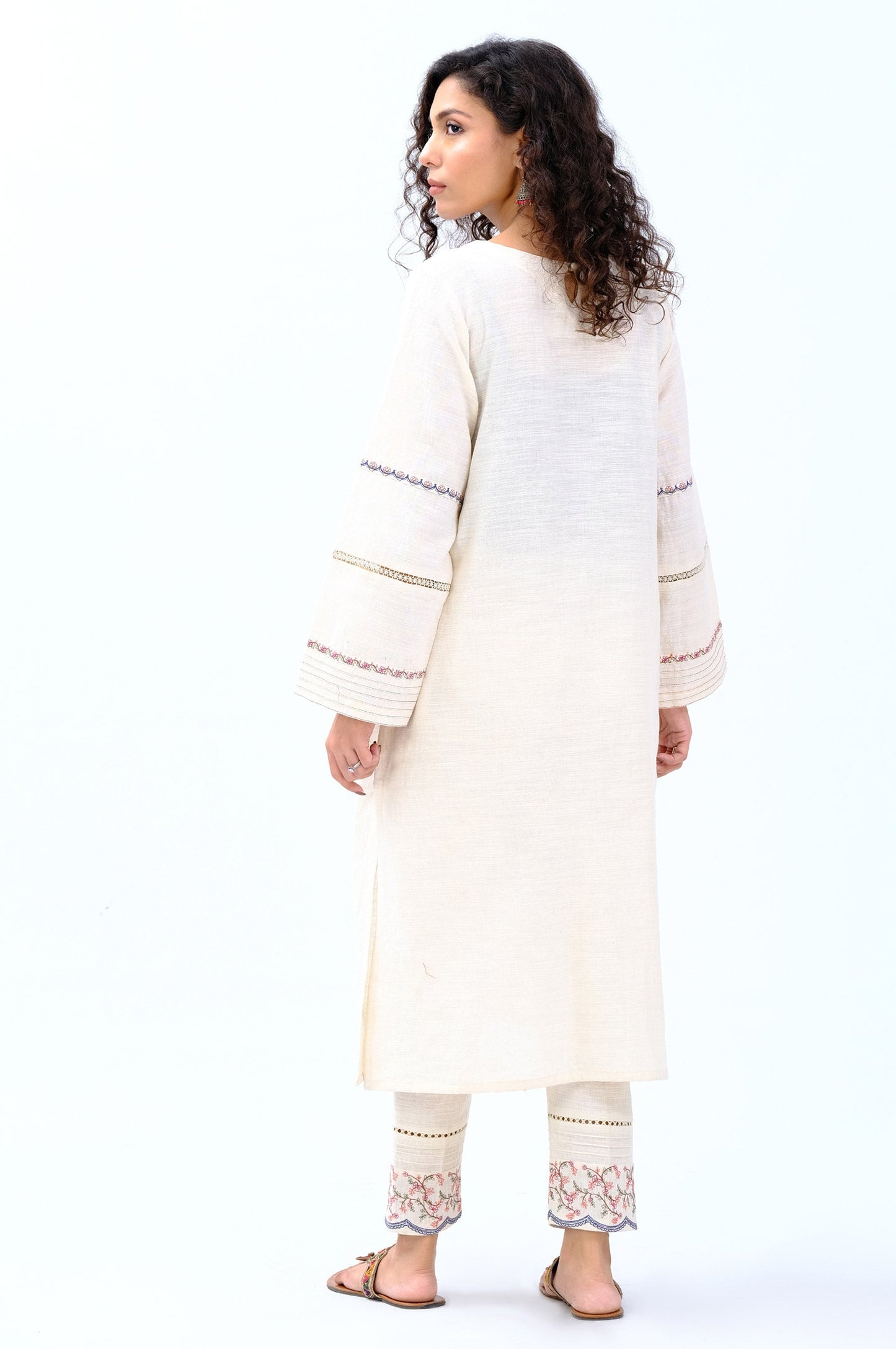 Stitched 2 Piece Embroidered Khaddar Suit