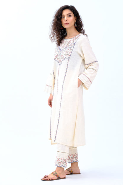 Stitched 2 Piece Embroidered Khaddar Suit