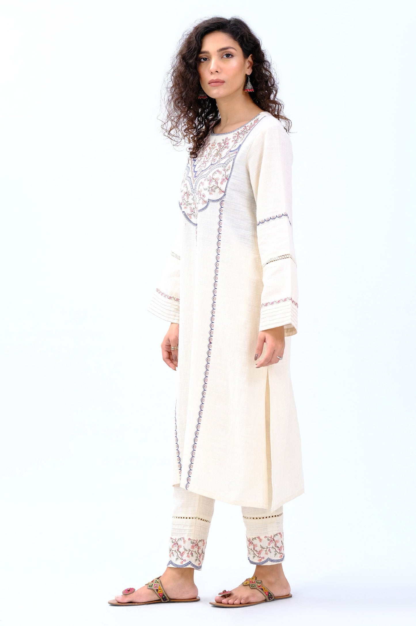 Stitched 2 Piece Embroidered Khaddar Suit